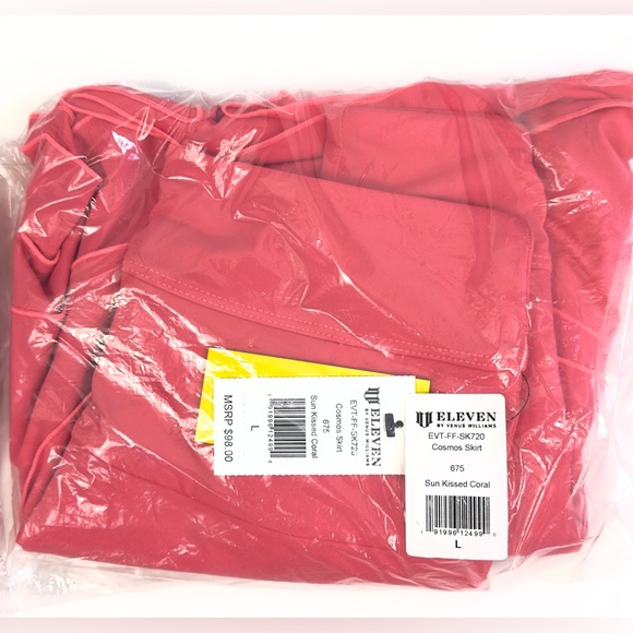 EleVen by Venus Williams | Cosmos Quick-Dry Tennis Skirt Sun Kissed Coral    NWT - Picture 8 of 9